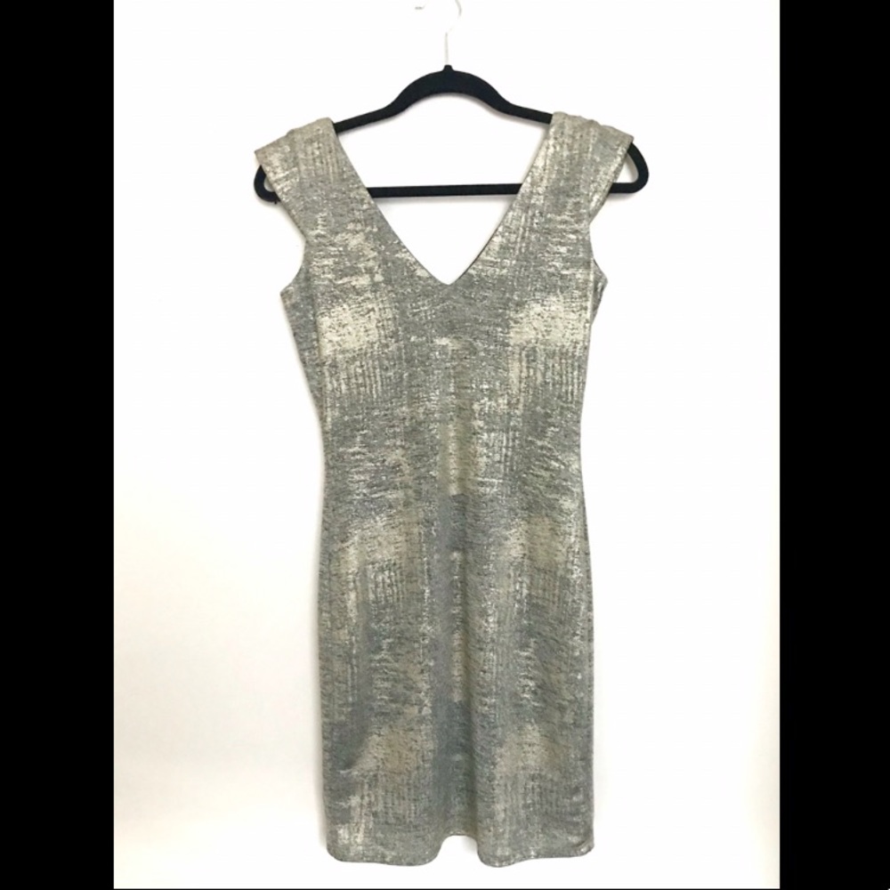 Metallic Bodycon Dress